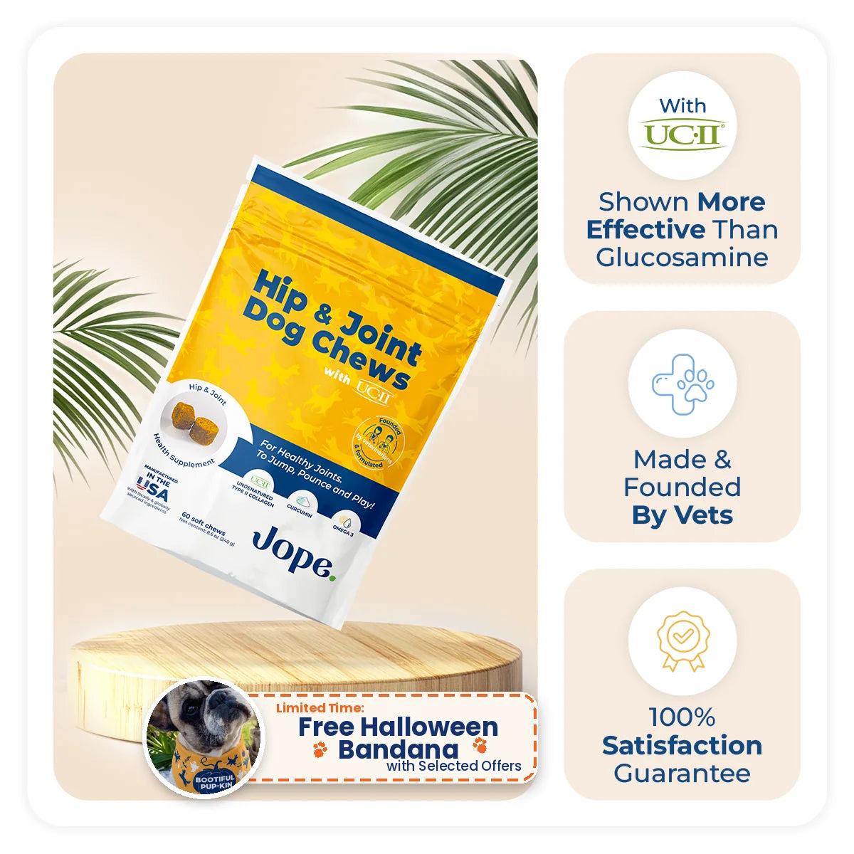 Jope Hip & Joint DogChews - 60 Count